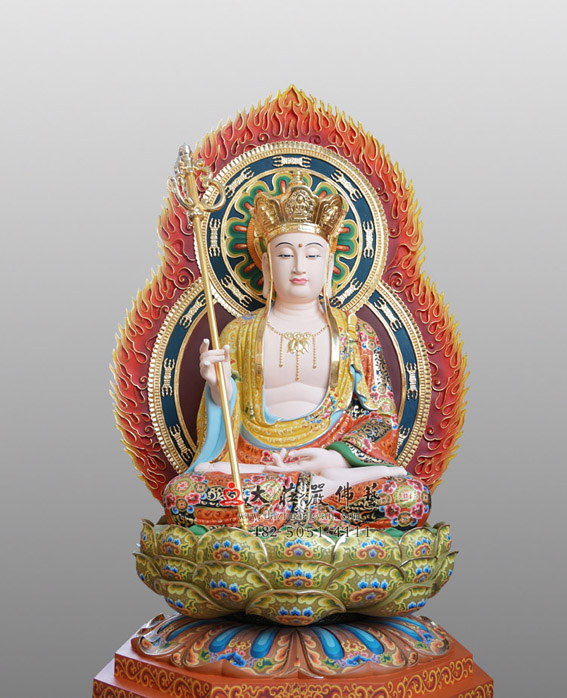 地藏王菩萨彩绘佛像