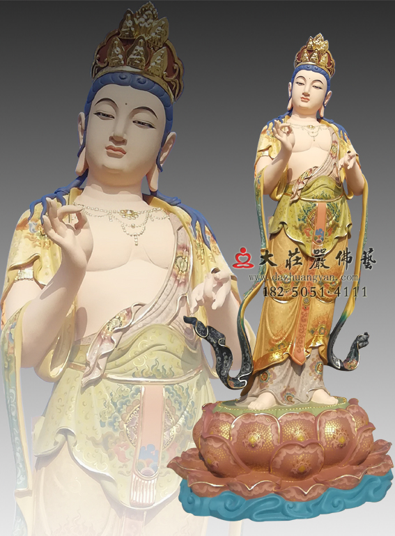 八大菩萨之金刚手菩萨彩绘佛像