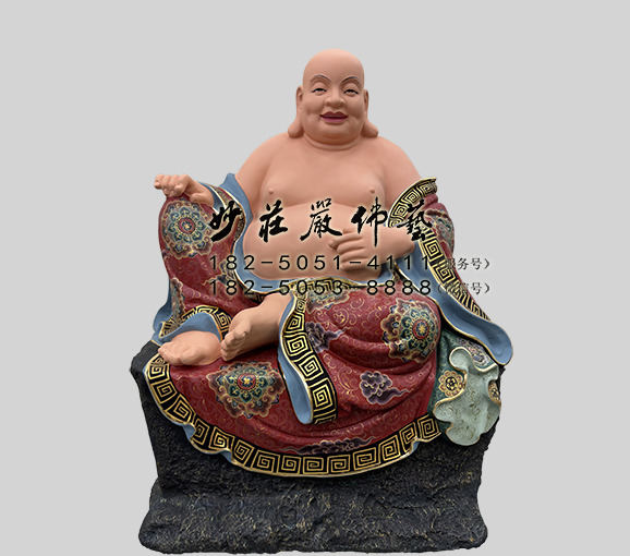 因揭陀尊者佛像 铜雕布袋罗汉