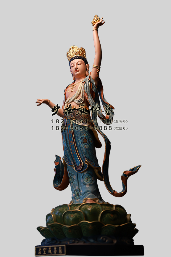 虚空藏菩萨照 虚空藏菩萨侧面塑像