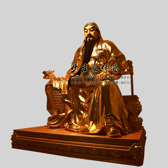 铜雕关公右侧照 关公右侧照