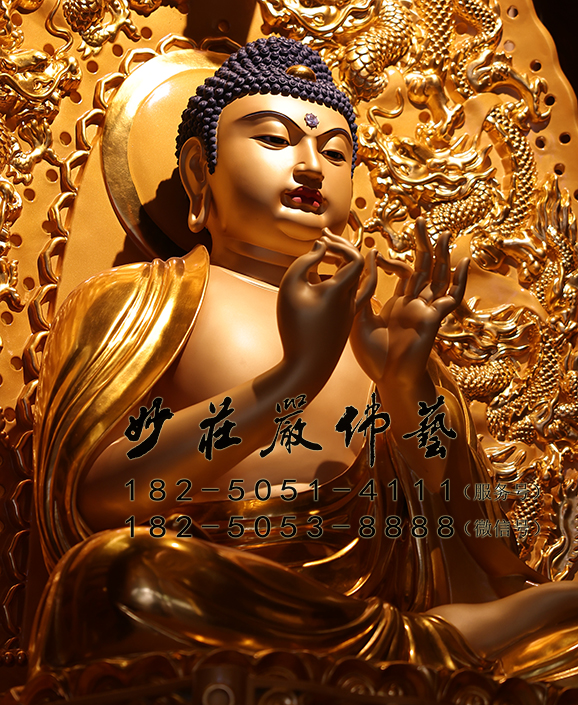 铜雕迦叶佛侧面照