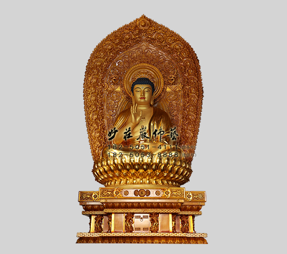 药师佛贴金佛像
