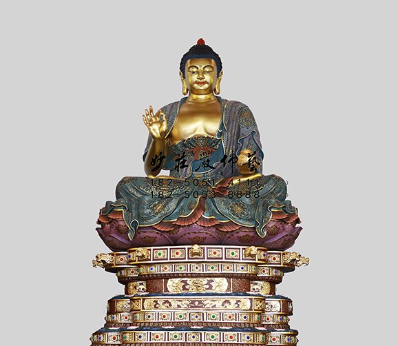 药师佛彩绘佛像