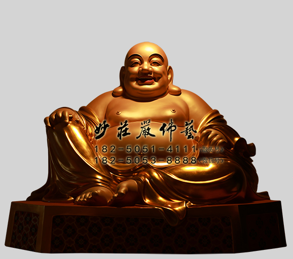 铜雕弥勒佛贴金佛像
