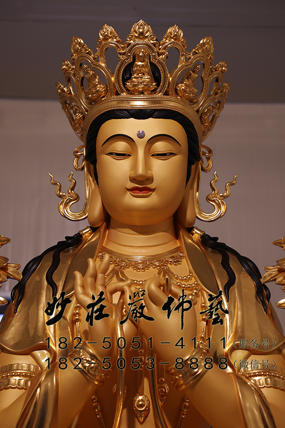 天宫弥勒贴金佛像