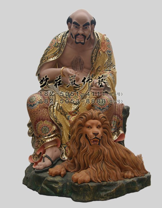 半托迦尊者彩绘佛像